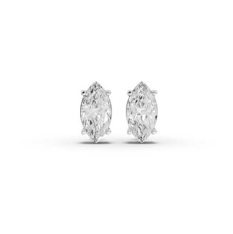 1.50 Ct Each Marquise Lab Diamond Solitaire Stud