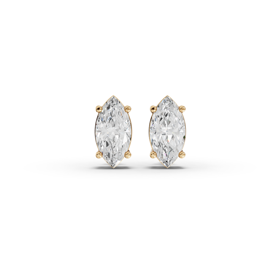 1.50 Ct Each Marquise Lab Diamond Solitaire Stud