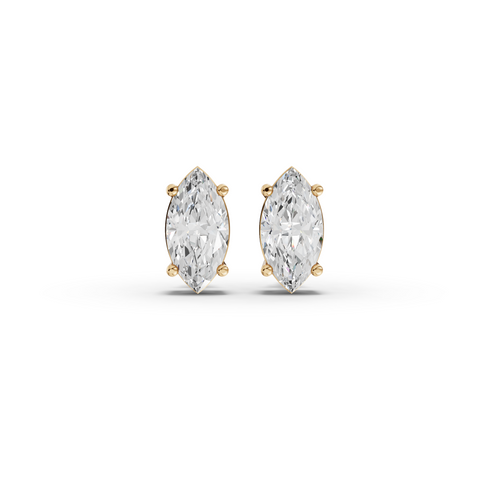 1.50 Ct Each Marquise Lab Diamond Solitaire Stud