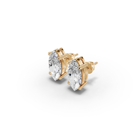 1.50 Ct Each Marquise Lab Diamond Solitaire Stud