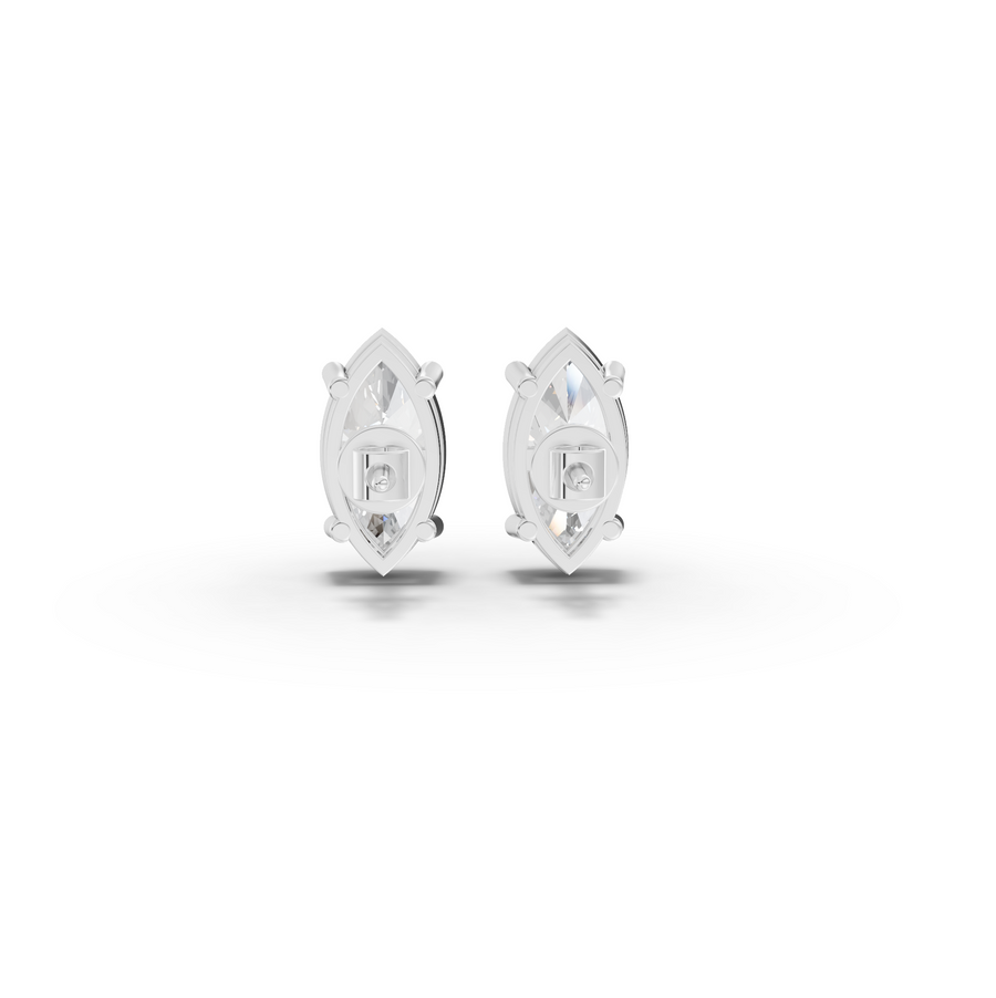 1.50 Ct Each Marquise Lab Diamond Solitaire Stud