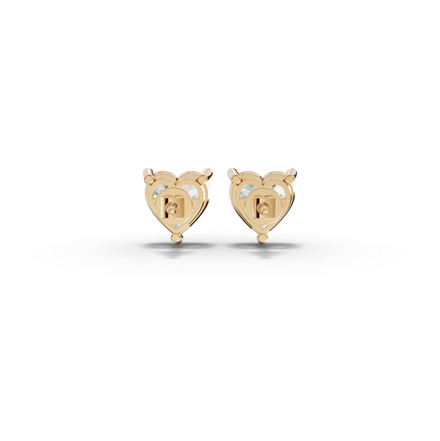 1.50 Ct Each Heart Lab Diamond Solitaire Stud