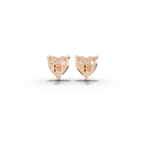 1.50 Ct Each Heart Lab Diamond Solitaire Stud
