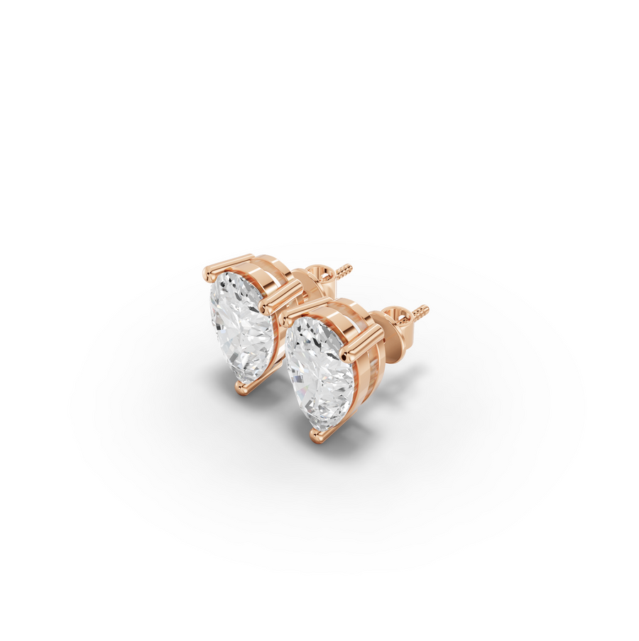 1.50 Ct Each Pear Lab Diamond Solitaire Stud