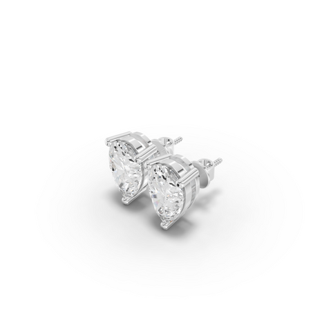 1.50 Ct Each Pear Lab Diamond Solitaire Stud