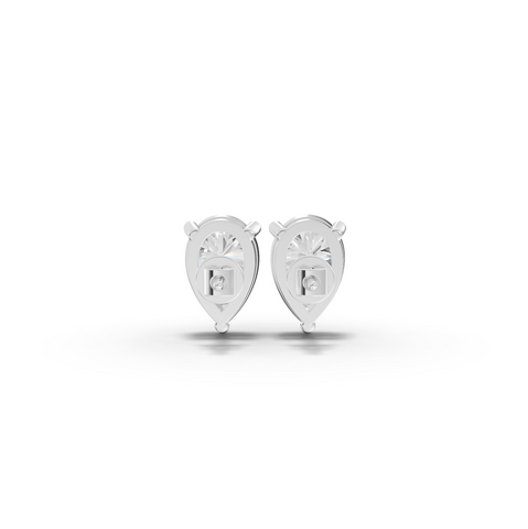 1.50 Ct Each Pear Lab Diamond Solitaire Stud
