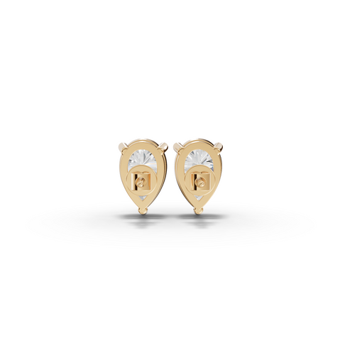 1.50 Ct Each Pear Lab Diamond Solitaire Stud