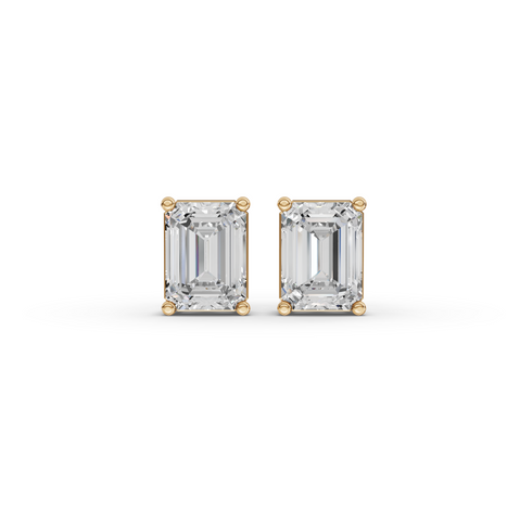 1.50 Ct Each Emerald Lab Diamond Solitaire Stud