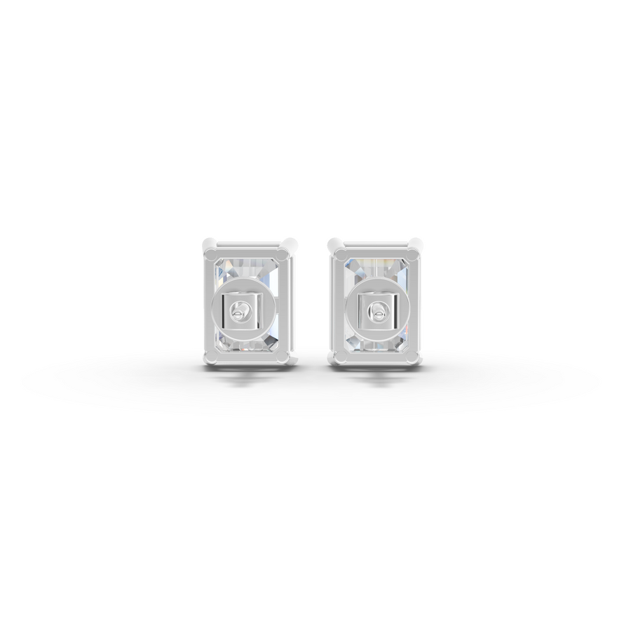 1.50 Ct Each Emerald Lab Diamond Solitaire Stud