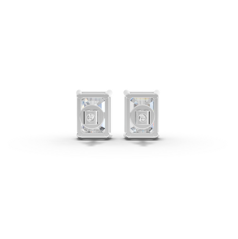 1.50 Ct Each Emerald Lab Diamond Solitaire Stud
