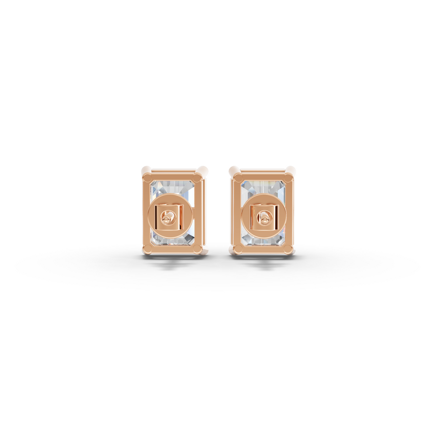 1.50 Ct Each Emerald Lab Diamond Solitaire Stud