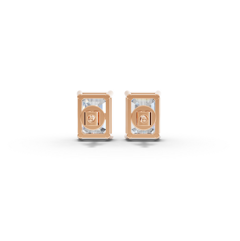 1.50 Ct Each Emerald Lab Diamond Solitaire Stud