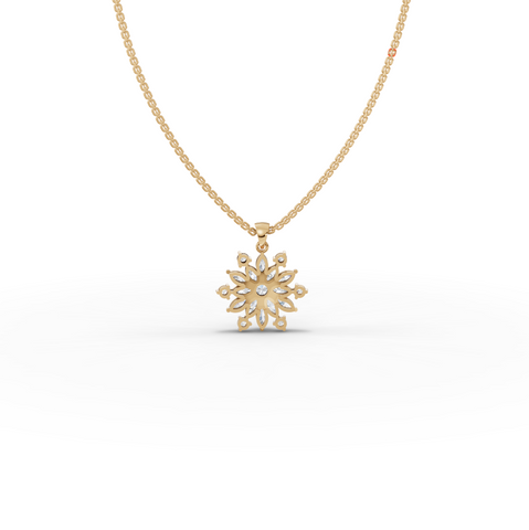 1.78 Ct Marquise Floral Lab Diamond Pendant Necklace