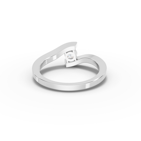 0.25 Ct Round Lab Diamond Bypass Tension Ring