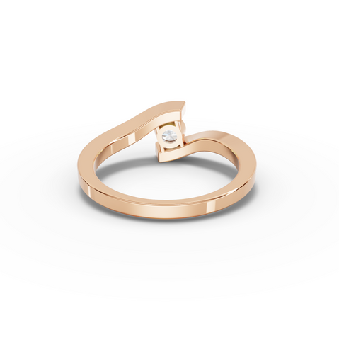 0.25 Ct Round Lab Diamond Bypass Tension Ring