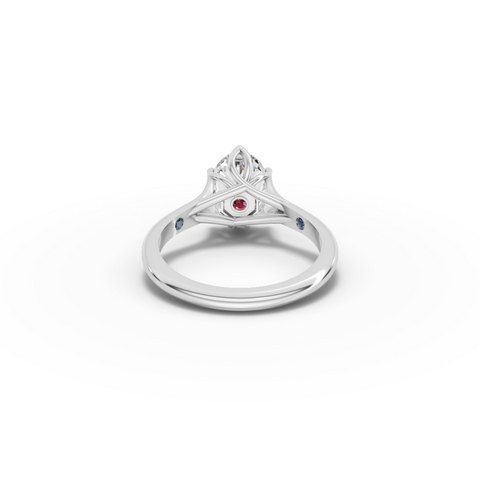 1.53 Ct Oval Lab Diamond Lotus Solitaire Ring