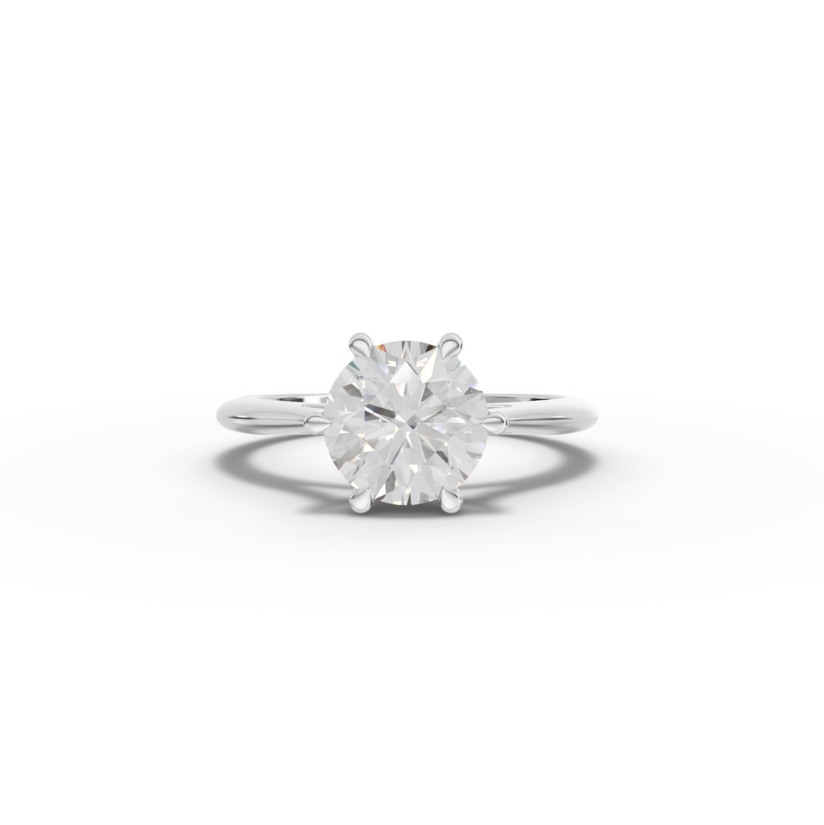 1.50 Ct Round Six-Prong Solitaire Engagement Ring