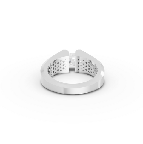 3.004 Ct Radiant Solitaire Men’s Lab Diamond Ring