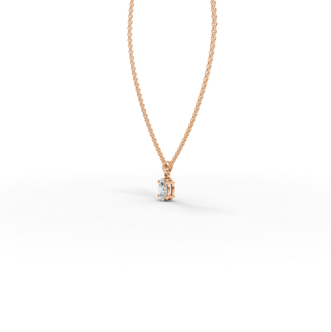0.50 Ct Oval Solitaire Lab Grown Diamond Pendant