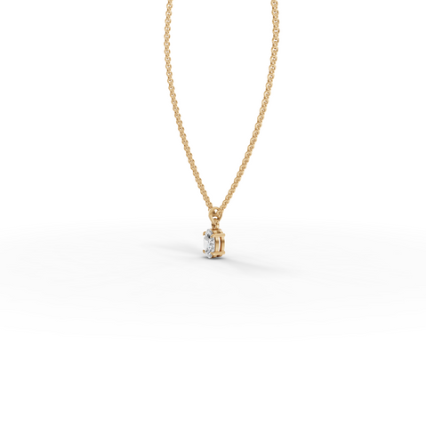 0.50 Ct Oval Solitaire Lab Grown Diamond Pendant