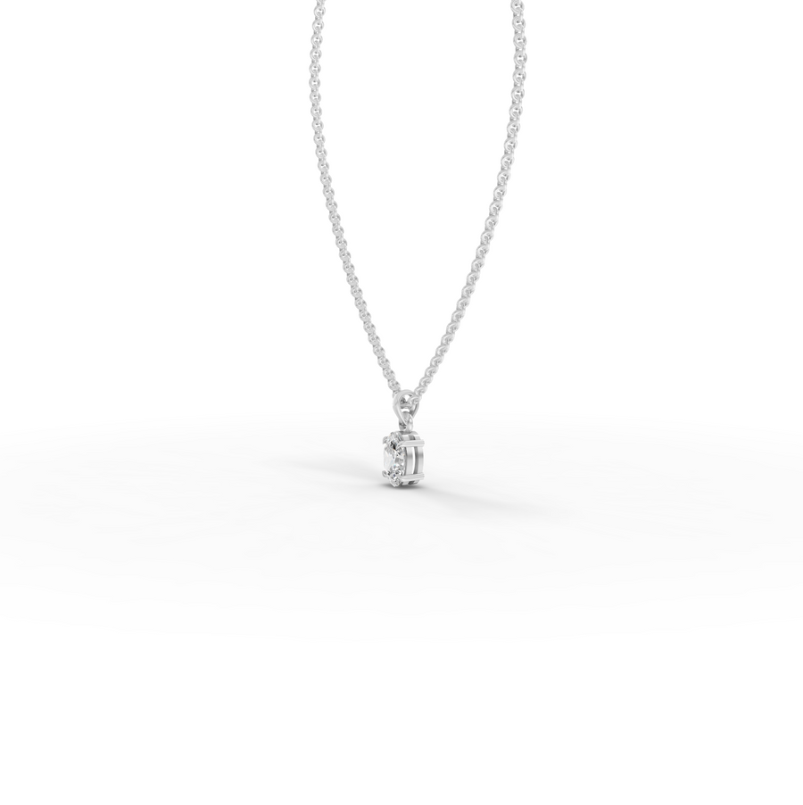 0.50 Ct Oval Solitaire Lab Grown Diamond Pendant