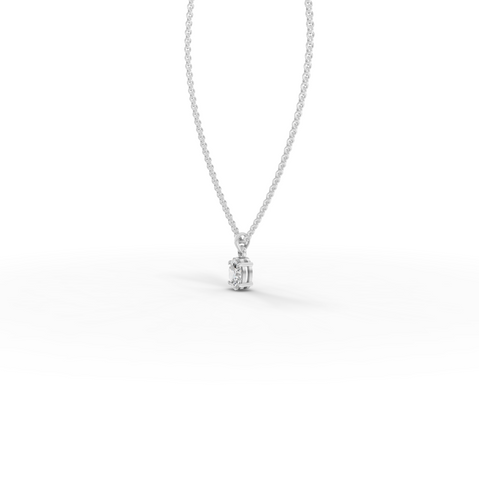0.50 Ct Oval Solitaire Lab Grown Diamond Pendant