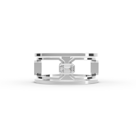 1.00 Ct Emerald Lab Grown Diamond Men’s Band Ring