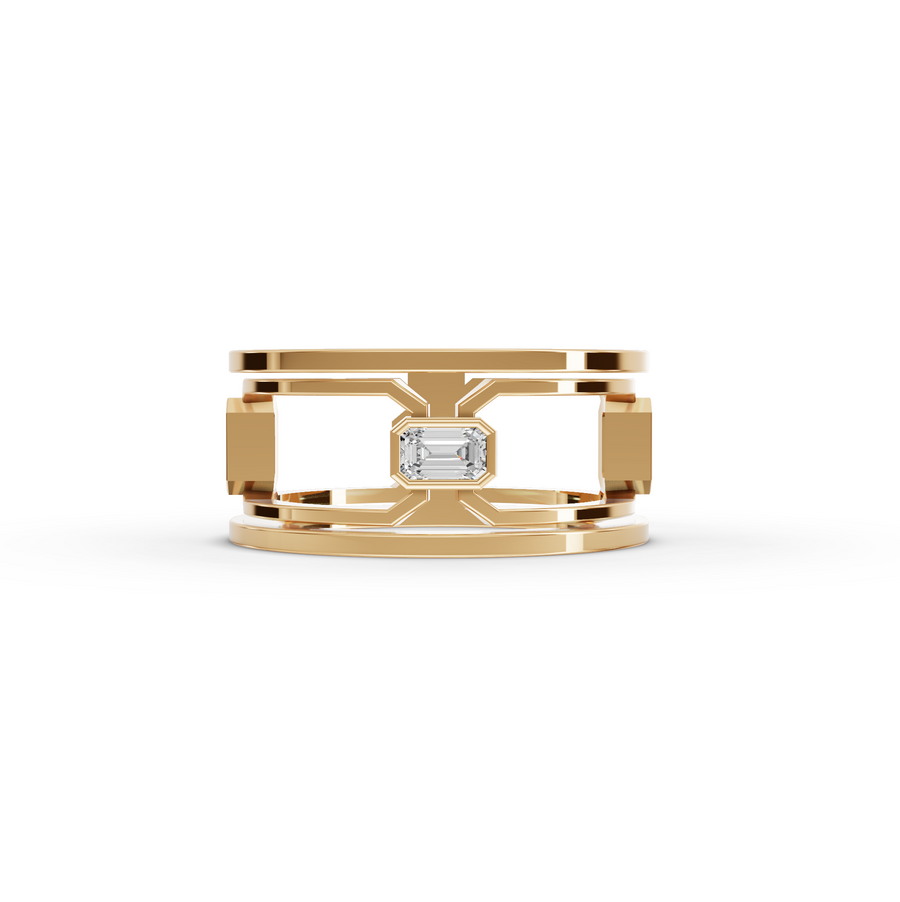 1.00 Ct Emerald Lab Grown Diamond Men’s Band Ring