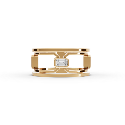 1.00 Ct Emerald Lab Grown Diamond Men’s Band Ring