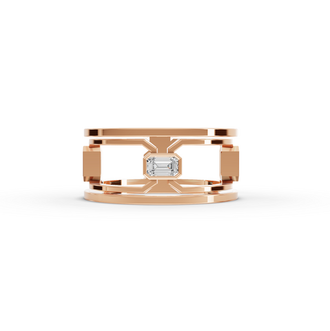 1.00 Ct Emerald Lab Grown Diamond Men’s Band Ring