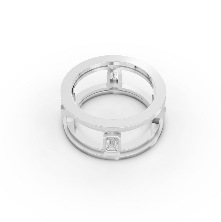 1.00 Ct Emerald Lab Grown Diamond Men’s Band Ring