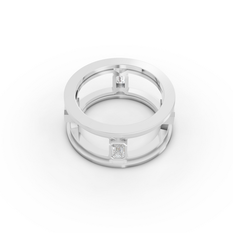 1.00 Ct Emerald Lab Grown Diamond Men’s Band Ring