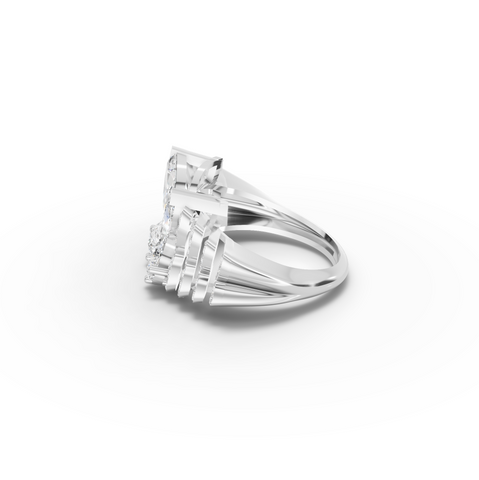 2.25 CT Butterfly Marquise & Round Lab Diamond Ring