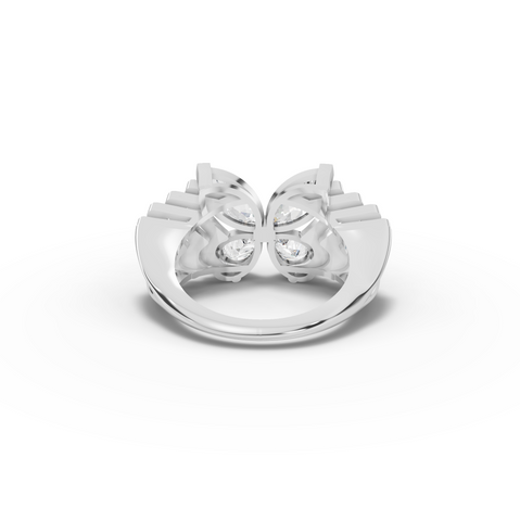 2.25 CT Butterfly Marquise & Round Lab Diamond Ring
