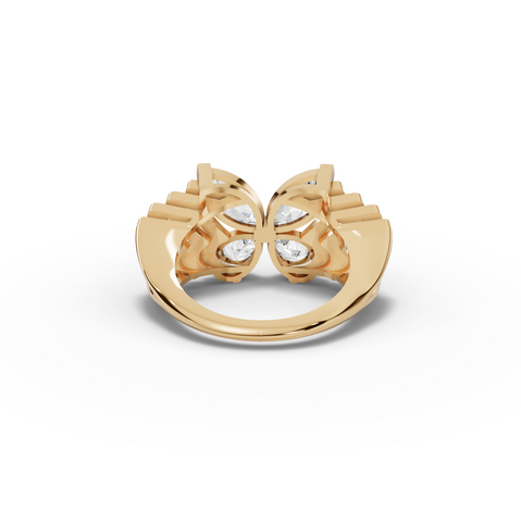 2.25 CT Butterfly Marquise & Round Lab Diamond Ring