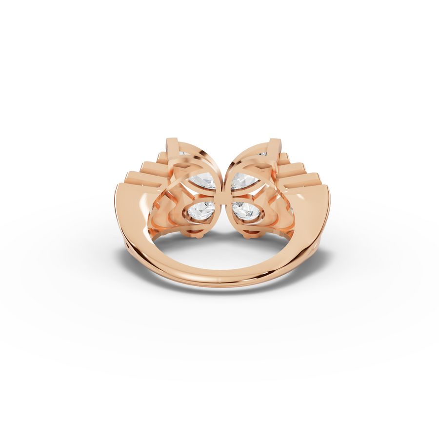 2.25 CT Butterfly Marquise & Round Lab Diamond Ring