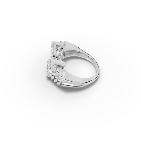 1.51 CT Butterfly Marquise & Round Pavé Lab Diamond Ring