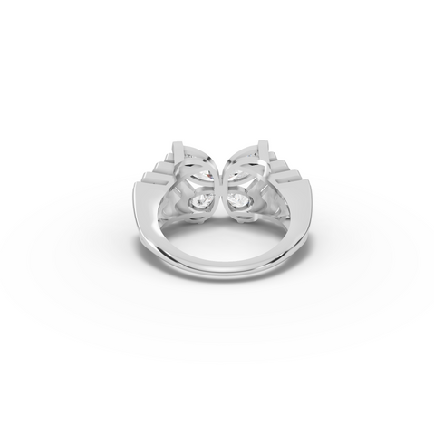 1.51 CT Butterfly Marquise & Round Pavé Lab Diamond Ring