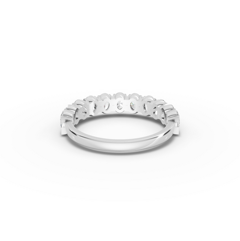 1.16 CT Oval Half Eternity Lab Diamond Ring