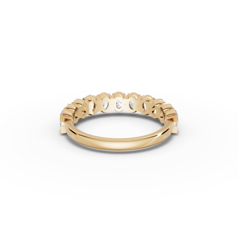 1.16 CT Oval Half Eternity Lab Diamond Ring