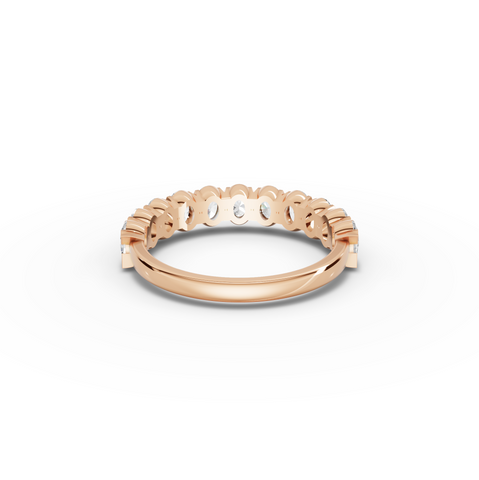 1.16 CT Oval Half Eternity Lab Diamond Ring