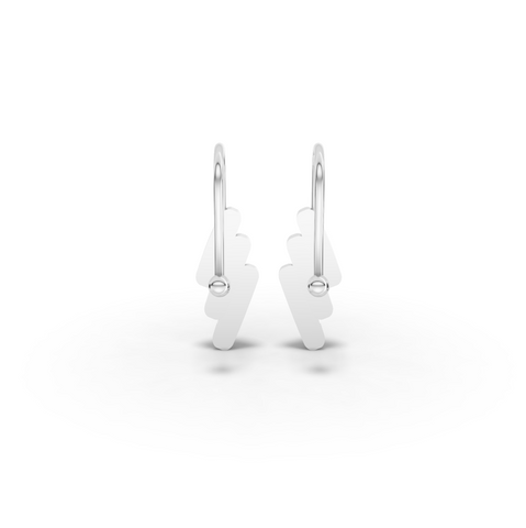 Triple Petal Drop Gold Earring