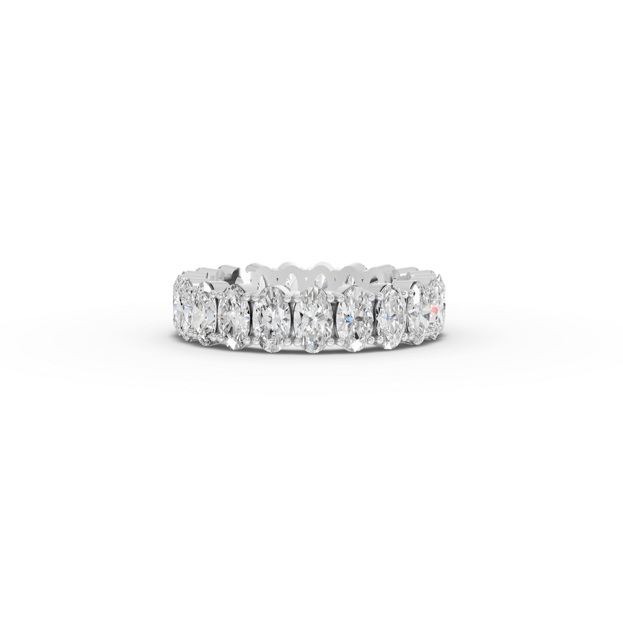 3.58 CT Oval Lab Diamond Full Eternity Ring