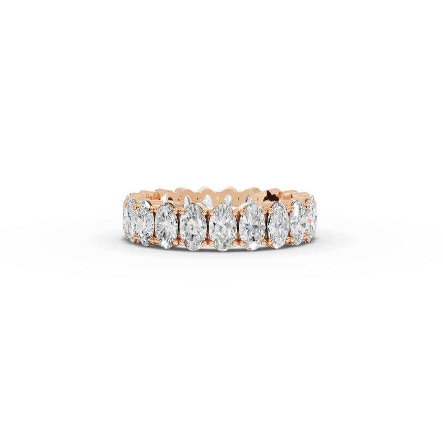3.58 CT Oval Lab Diamond Full Eternity Ring