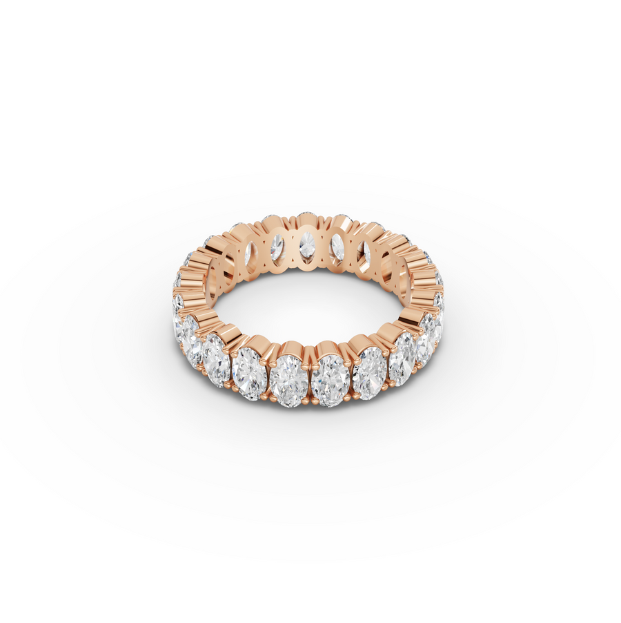 3.58 CT Oval Lab Diamond Full Eternity Ring