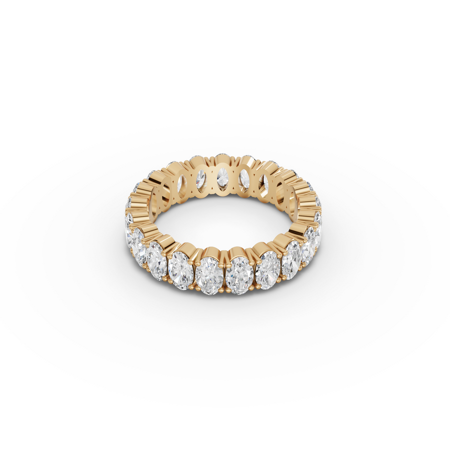3.58 CT Oval Lab Diamond Full Eternity Ring