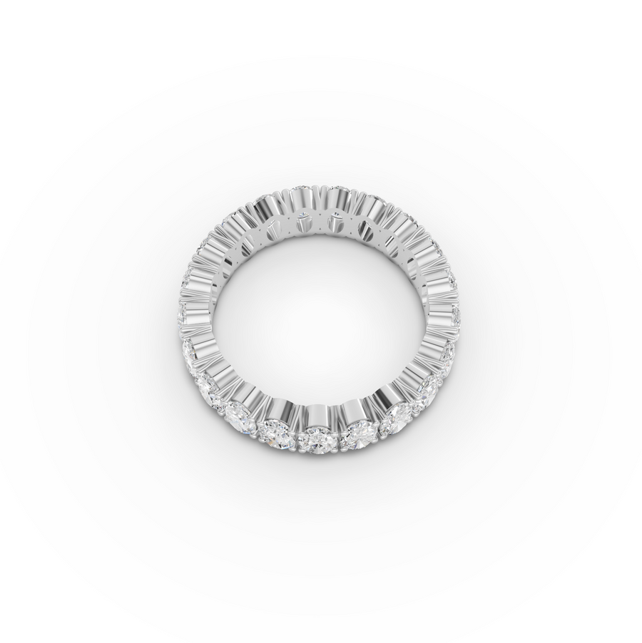 3.58 CT Oval Lab Diamond Full Eternity Ring