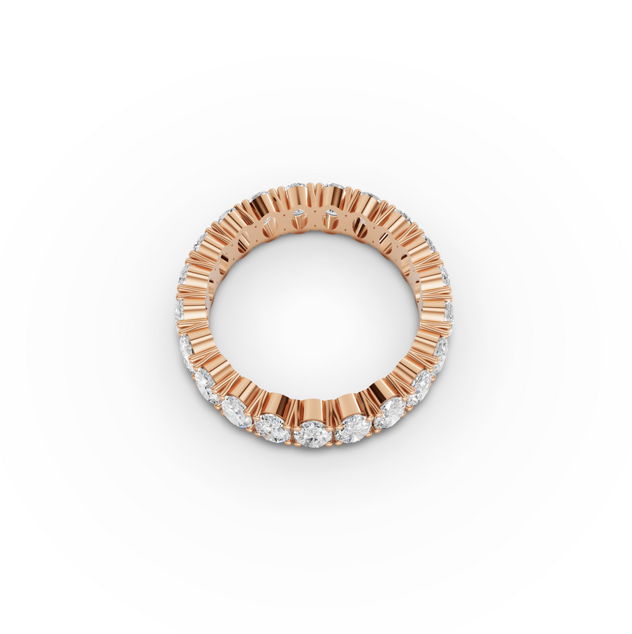 3.58 CT Oval Lab Diamond Full Eternity Ring