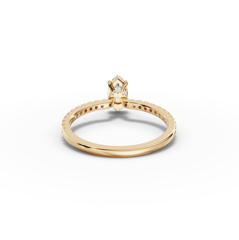 0.72 CT Marquise Hidden Halo Pavé Ring