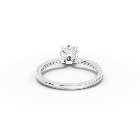 1.23 Ct Round Hidden Halo Pavé Ring